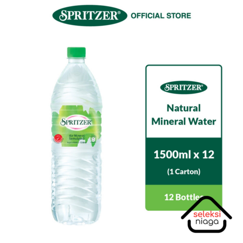 1.5 Litre Spritzer Natural Mineral Water — Seleksi Niaga