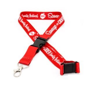 Sublimation Lanyard With Safety Clip, Buckle & Hook